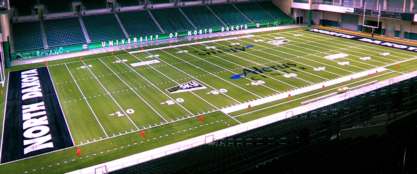 Alerus Center in Grand Forks, North Dakota, a featured Unitech sports technology project
